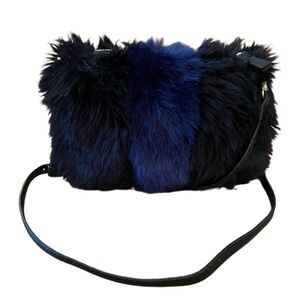REMI & REID Midnight Shag Faux Fur Convertible Crossbody & Clutch